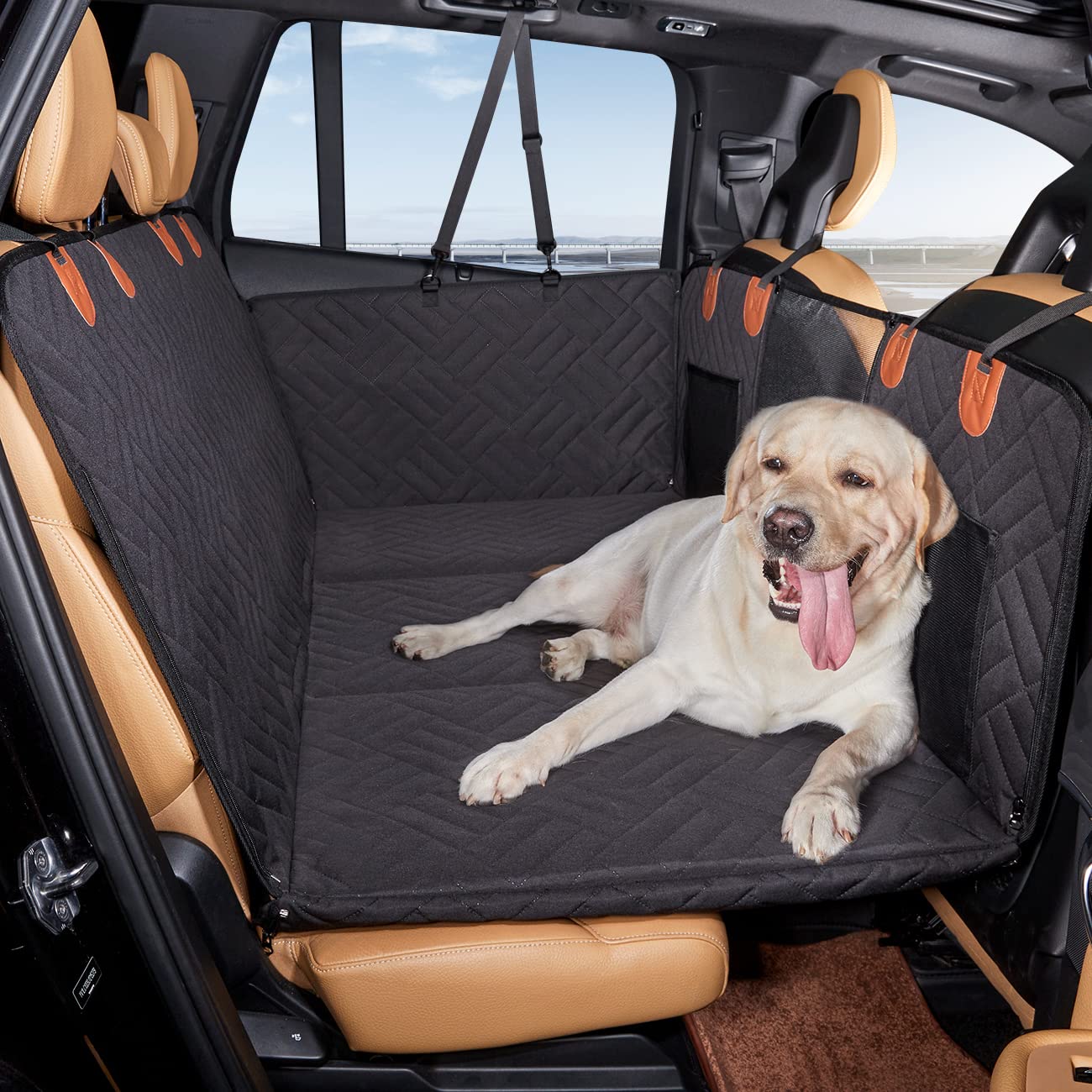 Back Seat Extender ,Dog Car Seat Cover, Camping Air Mattress, Hammock Travel Bed,Non Inflatable Car Bed Mattress for Car SUV Truck (Black)